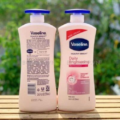 Sữa Dưỡng Thể Vaseline Healthy Bright Daily Brightening Even Tone Lotion Non Greasy 725ml