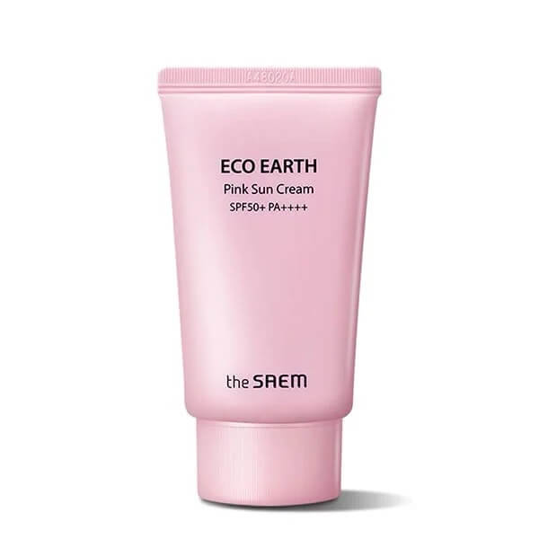 Kem Chống Nắng Nâng Tone, Kiềm Dầu Sắc Hồng The SAEM Eco Earth Pink Sun Cream 50g