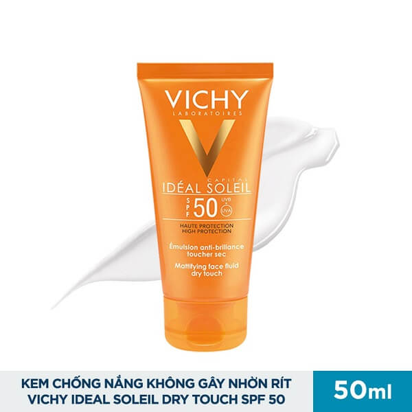 Kem Chống Nắng Vichy Idéal Soleil Mattifying Face Fluid Dry Touch SPF 50 UVB+UVA 50ml